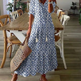 Luna | Flattering Bohemian A-Line Maxi Dress