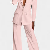 Marnie Blazer and High-Waisted Pants Ensemble
