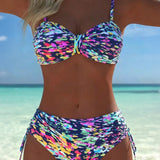 Elina | Abstract Print Thin Straps Bikini