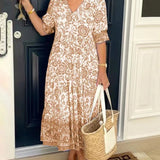 Keisha | Graceful V-Neck Floral Maxi Dress