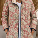 Rosemary | Pink Paisley Quilted Jacket
