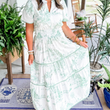 Eliza | Classic Toile Maxi Dress