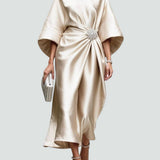 Dolores | Elegant Flowing Evening Midi Dress