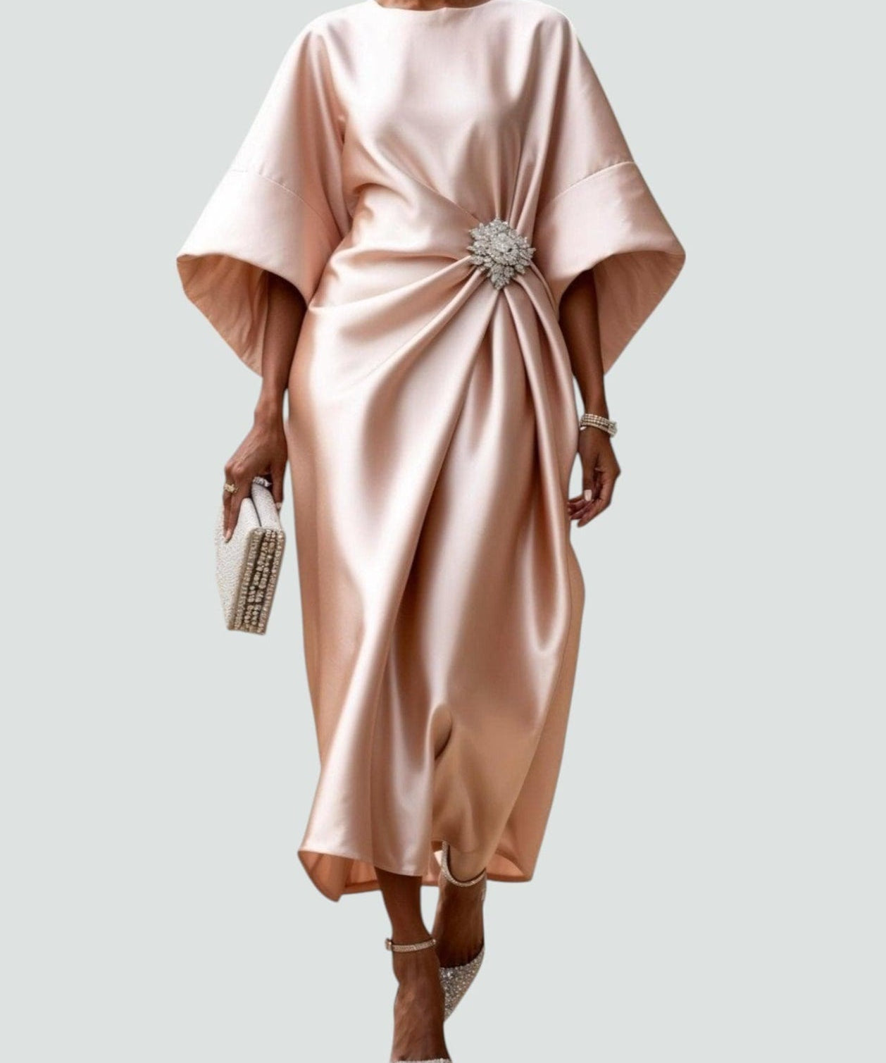 Dolores | Elegant Flowing Evening Midi Dress