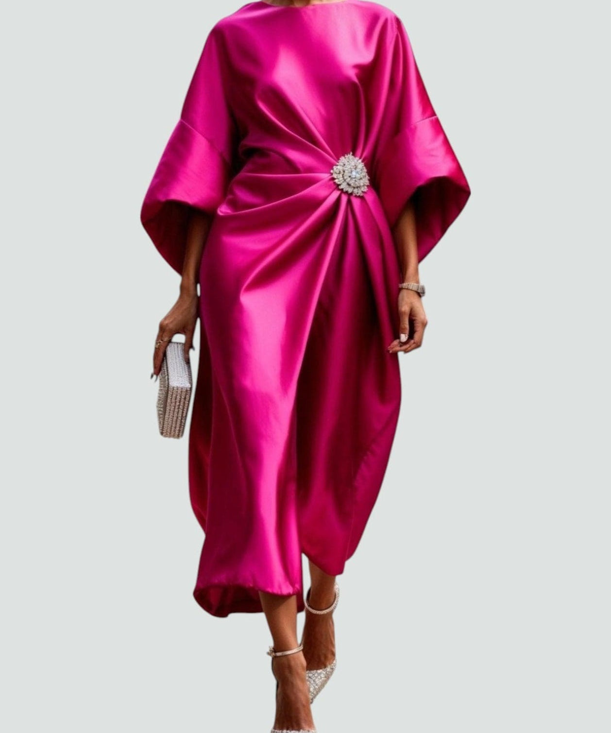 Dolores | Elegant Flowing Evening Midi Dress