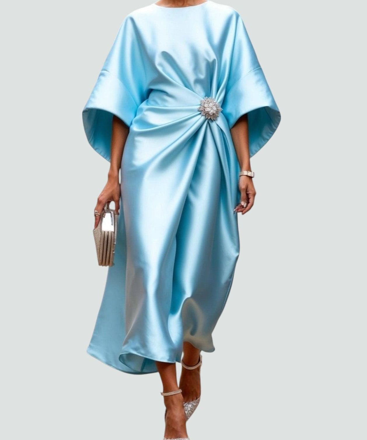 Dolores | Elegant Flowing Evening Midi Dress