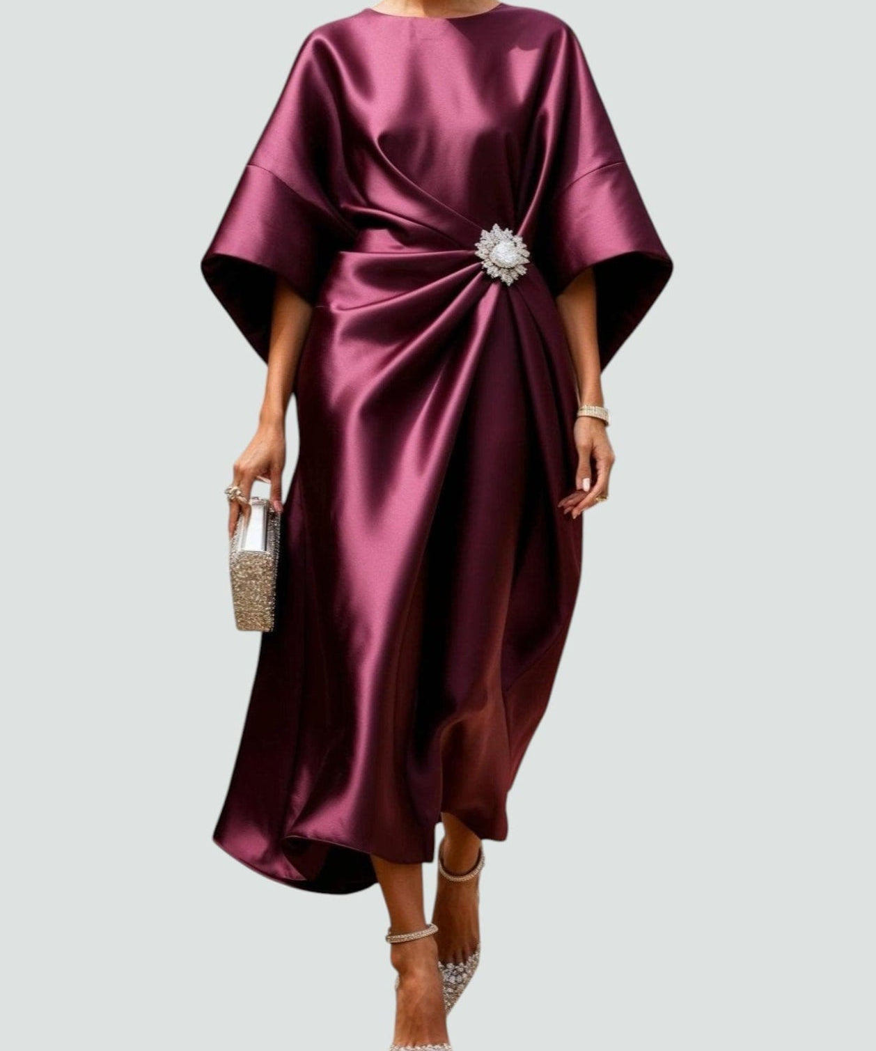 Dolores | Elegant Flowing Evening Midi Dress