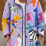Kathleen | Lilac Animal-Print Quilted Jacket