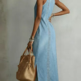 Julia | Vintage Lace Denim Dress