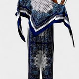 Louisa Paisley Set: Bandeau Top and Wide-Leg Pants