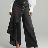 Laura | Wrap-Style Denim Pants
