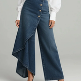 Laura | Wrap-Style Denim Pants