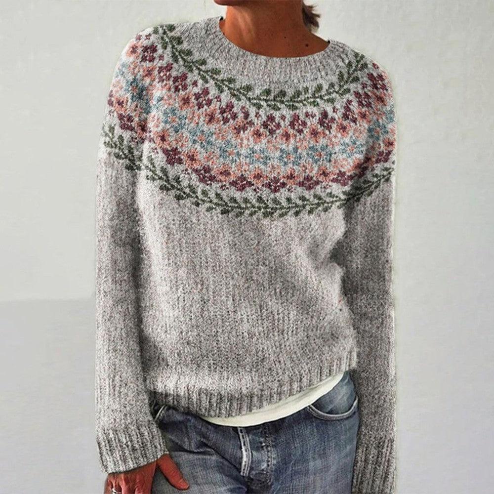 Ruth | Floral Yoke Sweater