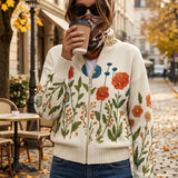 Wrenna | Wildflower Zip Cardigan