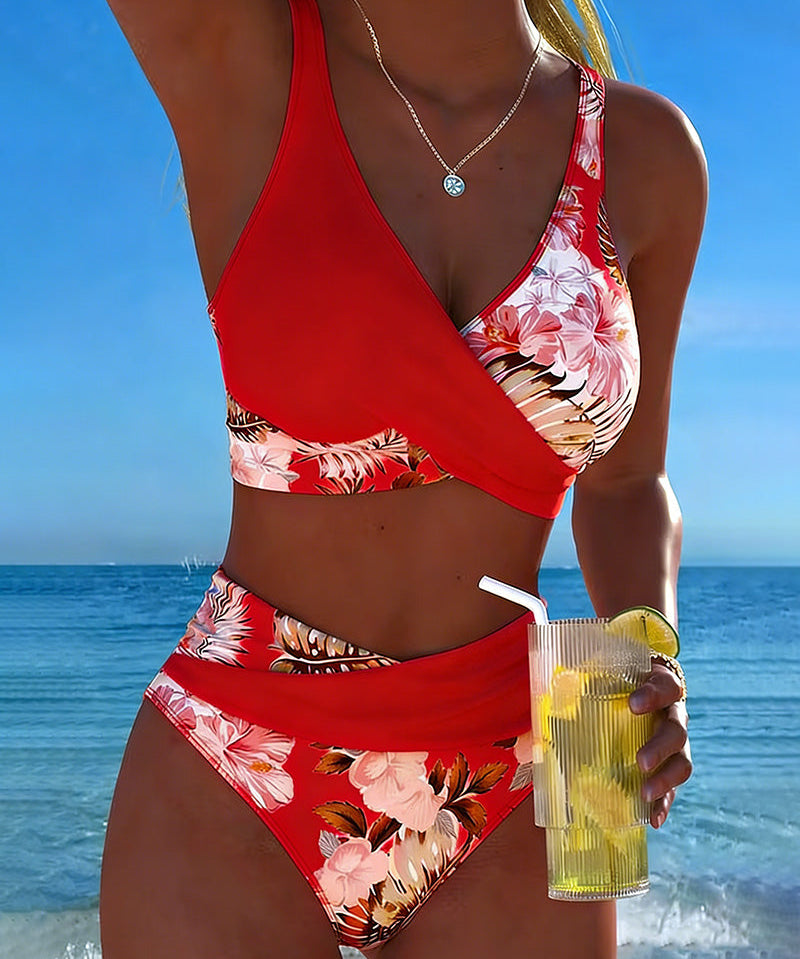Jolina - Floral Wrap Bikini Set