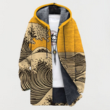 Marianne | Wave-Pattern Hooded Cardigan