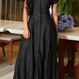 Eliza | Long Denim Dress