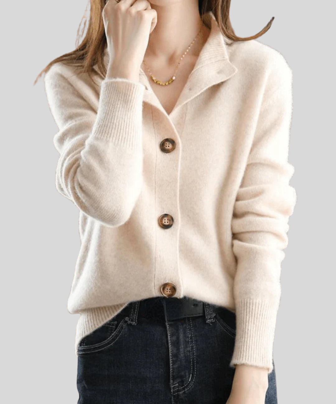 Claire | Retro Cashmere Cardigan