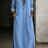Daphne | Button-Front Denim Dress