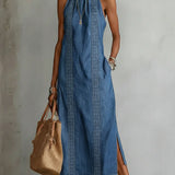 Julia | Vintage Lace Denim Dress