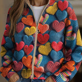 Valentine | Heart Zip Cardigan