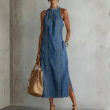 Julia | Vintage Lace Denim Dress