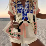 Eleanor | Abstract Leaf Two-Piece Summer Set