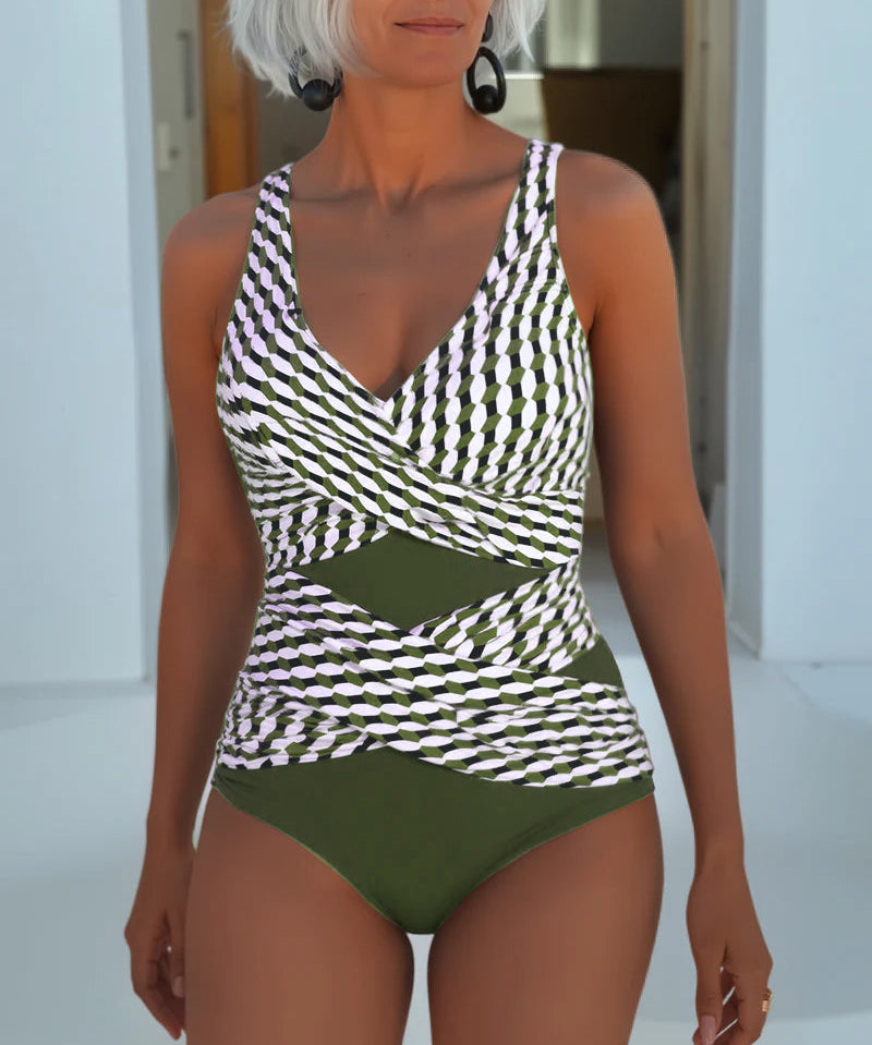 Ashley | Swimsuit with Cross Over Design for Resort Casual Wear