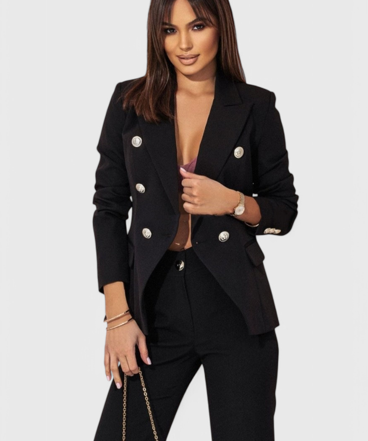 Rosalind Fitted Blazer with Slim Trousers