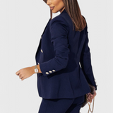Rosalind Fitted Blazer with Slim Trousers