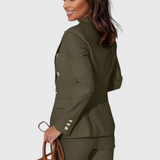 Rosalind Fitted Blazer with Slim Trousers