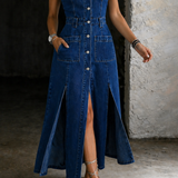 Harper | Open-Front Denim Dress