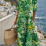 Chérie | Midi dress with flowers, wide and light