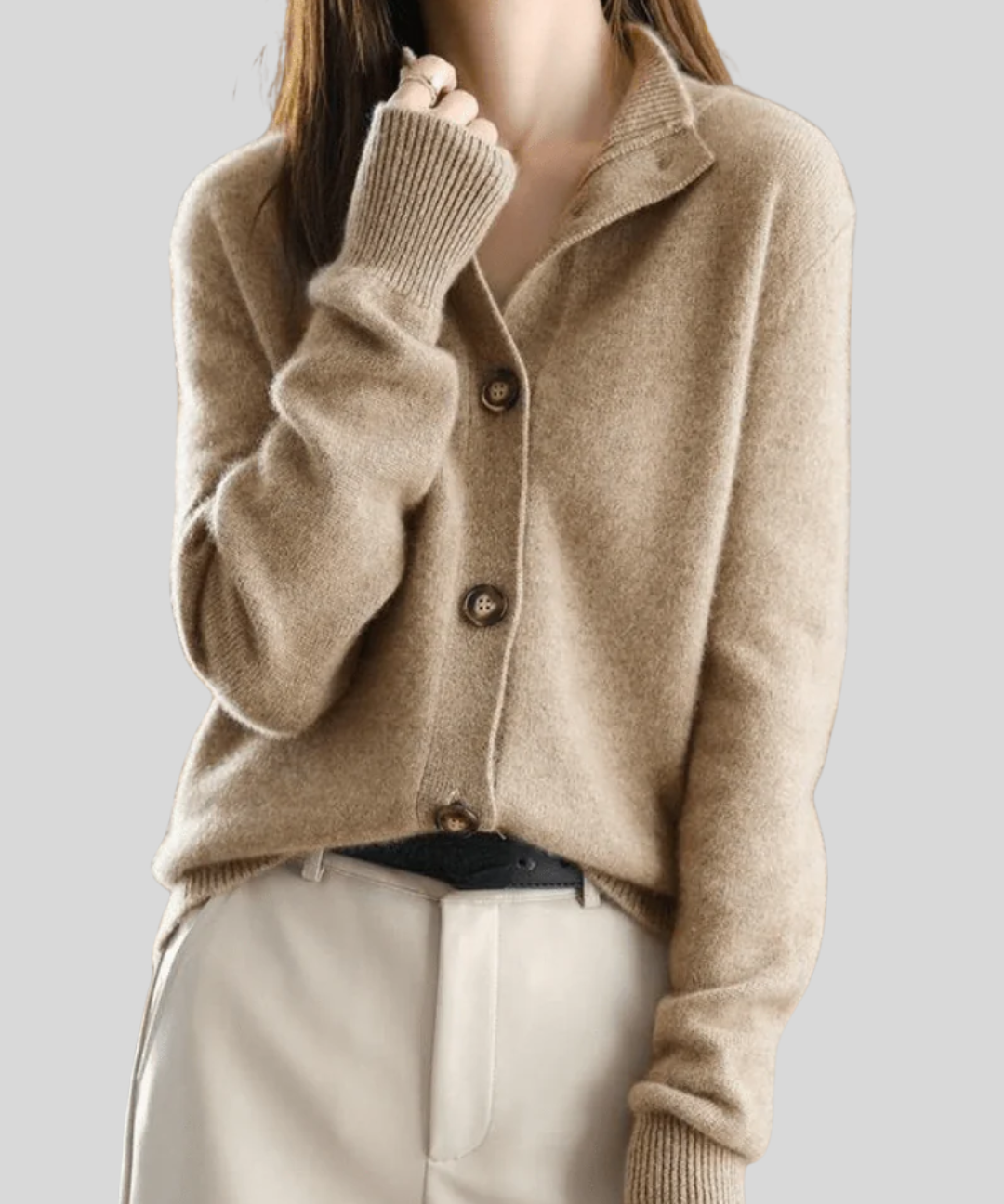 Claire | Retro Cashmere Cardigan