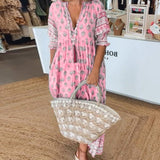 Mana | Chic Floral V-Neck Maxi Dress