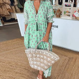 Mana | Chic Floral V-Neck Maxi Dress
