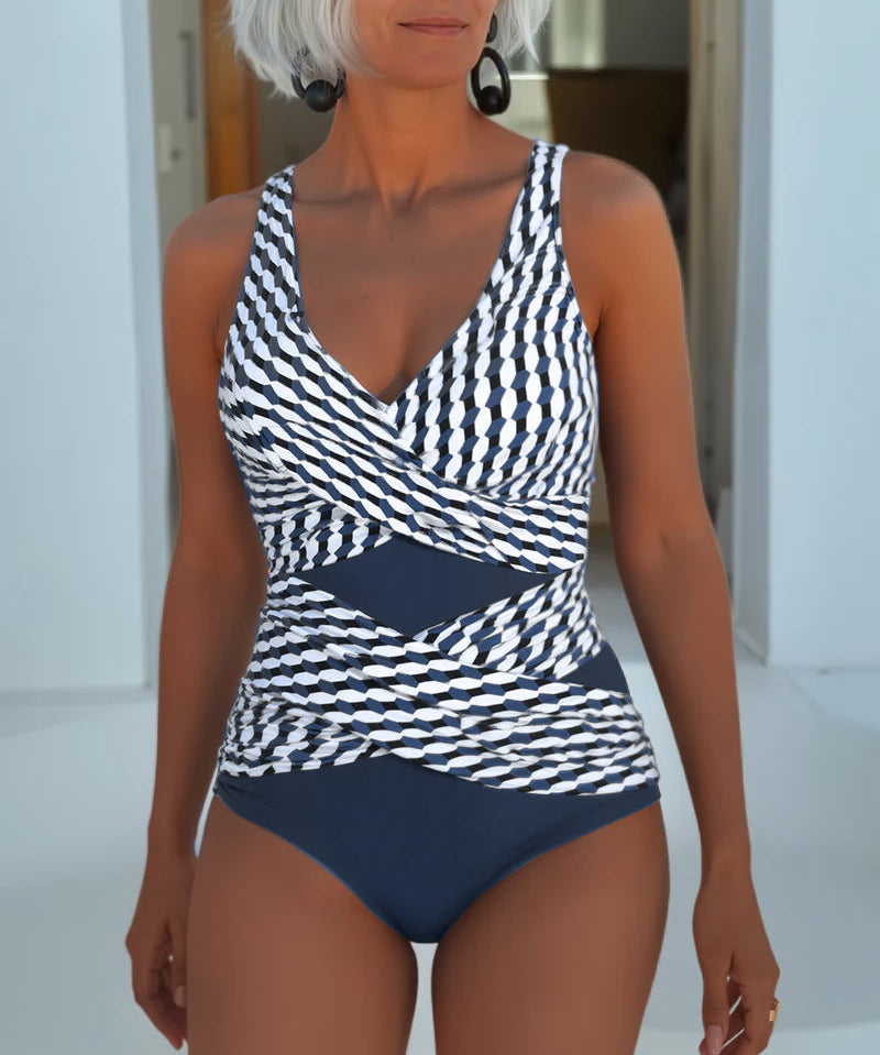 Ashley | Swimsuit with Cross Over Design for Resort Casual Wear