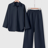 Skye Relaxed Fit Two-Piece Linen-Cotton Ensemble