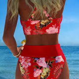 Jolina - Floral Wrap Bikini Set