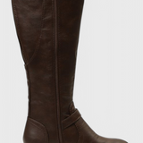 Sienna Buckled High Boots with Zipper Closure