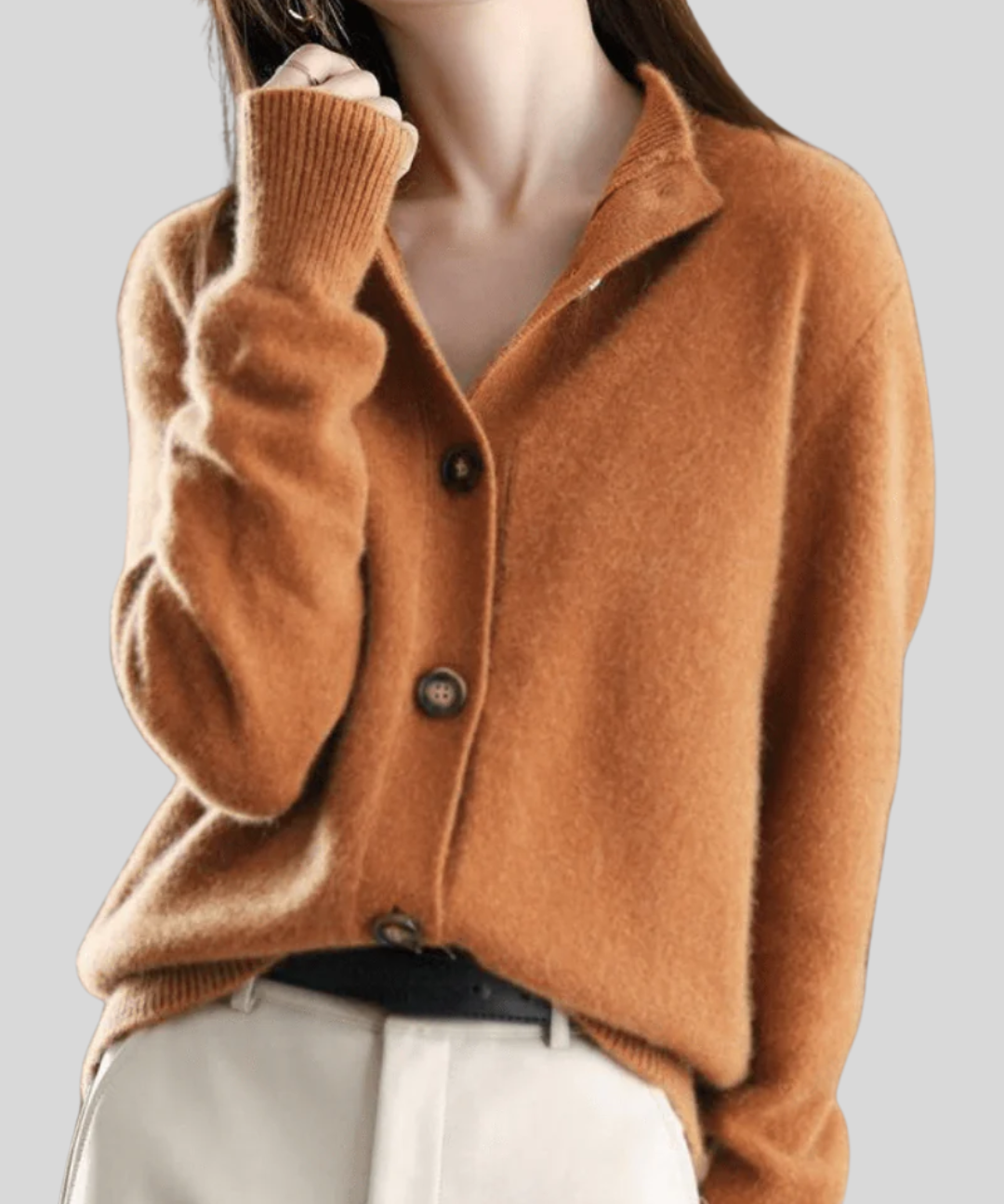 Claire | Retro Cashmere Cardigan