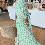 Mana | Chic Floral V-Neck Maxi Dress