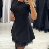 Cassie - A-Line Patchwork Dress