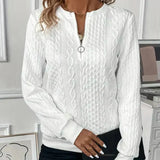 Elke | Zip-Front Knit Sweater