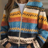 Yseult | Striped Zip Cardigan