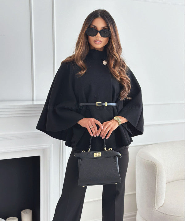 Kelsey | Belted Cape Coat