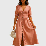 Jacqueline™ | Elegant Denim Dress
