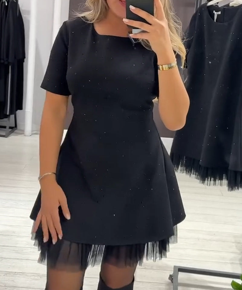 Cassie - A-Line Patchwork Dress