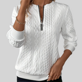 Elke | Zip-Front Knit Sweater