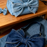 Agatha | Bow Denim Bag